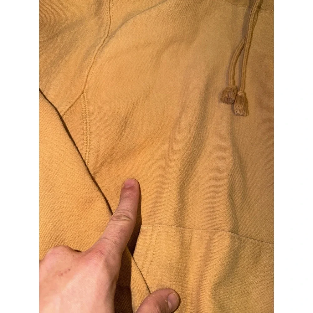 Champion‎ Reverse Weave Pullover Hoodie Sweatshirt Men's Small Tan